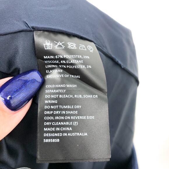 BARDOT Women's Layton Pin Stripe Mini Skirt Large US 8 Navy Blue NWT - Picture 13 of 13